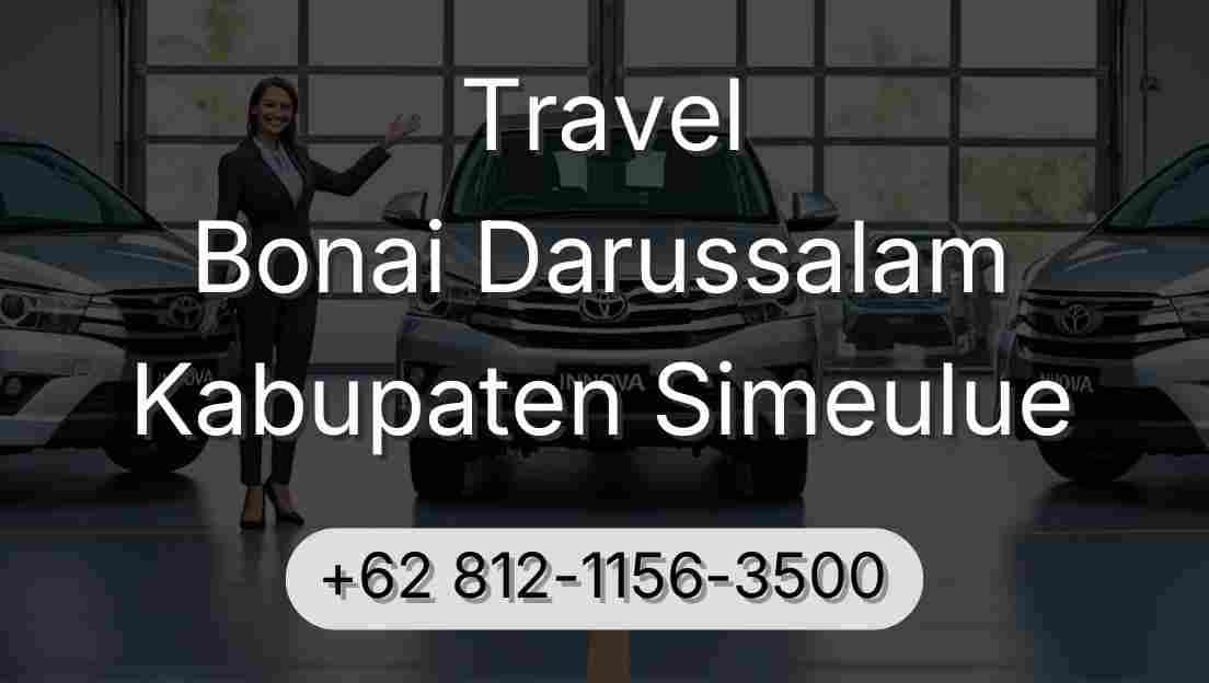 Travel Bonai Darussalam Kabupaten Simeulue